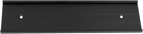 ExcelMark 2" x 8" Aluminum Wall Mounted Name Plate Holder - Black Office Business Door Sign Holder - Wall or Door