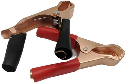 Insulated Alligator Clips, Durable Heavy Duty Black & Red Boot Metal Spring Loaded Battery Test Lead Clips (50A 4-PACK)