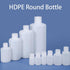 250ml/2 Pcs HDPE Narrow Mouth Round Container, Leak Proof Plastic Lab Chemical Reagent Bottles (Translucence)