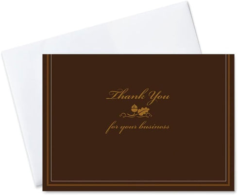 CEO Cards - Business Thank You Greeting Cards (Professional Design), 5x7 Inches,