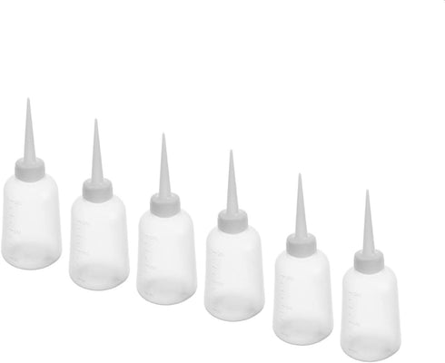 Utoolmart 6pcs Squeeze Bottle - 250ml Plastic Glue Oil Wash Bottles for DIY Label Tattoo