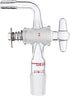 Glass Bent Inlet Adapter with 19/22 Male Glass Joint and 2mm Hose Connection Lab Glassware