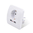 1set Smart Home Dual USB Port 2400mA Wall Charger Adapter, 16A EU Standard Electrical Plug Socket Power Outlet