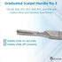 #3, 9-16 Premium Quality Scalpel Handle Stainless Steel (Fits Size Scalpel Blades)