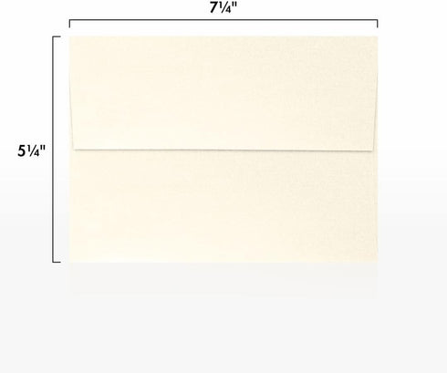 LUXPaper A7 Invitation Envelopes | 5 1/4" x 7 1/4" | 50 Qty | Peel & Press | Champagne Metallic | 80lb. Text