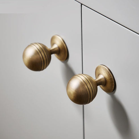 SANCHAKOU 2 Pack Gold Cabinet Knobs Bedside Table Bronze Wardrobe Round Handle Shoe Cabinet Cabinet Brass Drawer Handle