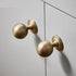 SANCHAKOU 2 Pack Gold Cabinet Knobs Bedside Table Bronze Wardrobe Round Handle Shoe Cabinet Cabinet Brass Drawer Handle