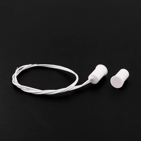 Magnetic Door Switch RC-33 NC, Recessed Wired Security Window Door Contact Sensor Alarm, White (5 Sets)