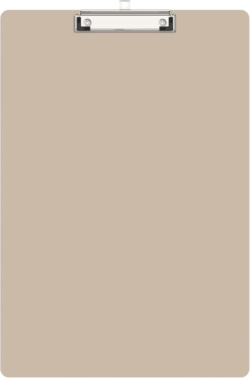 Extra Large 11x17 Clipboards, Khaki Plastic Drawing Boards with Low Profile Clip for Art Supplies and Drafting