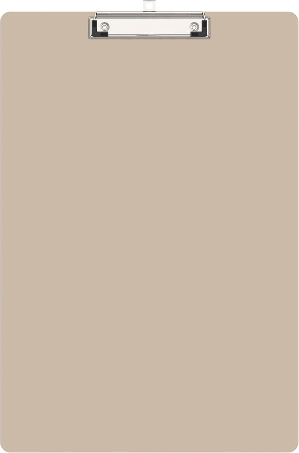 Extra Large 11x17 Clipboards, Khaki Plastic Drawing Boards with Low Profile Clip for Art Supplies and Drafting
