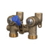 Watts 175C Series 1/2" Bronze Ball-Type Washing Machine Shutoff Valve, 3/4" Hose Outlet, 1/2" Copper Dual Ell Adapters,