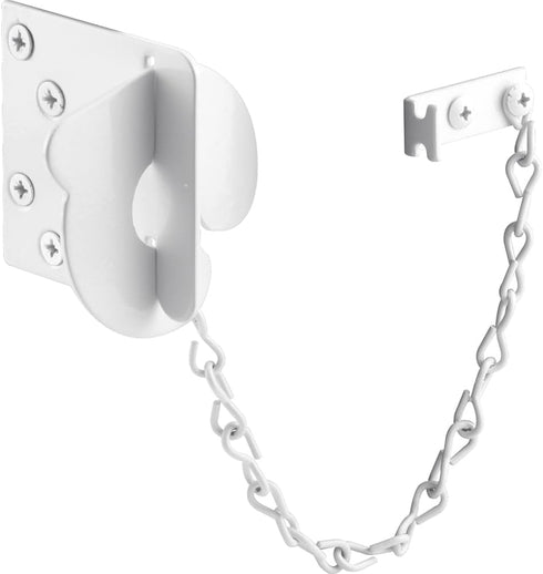 PRIME-LINE MP9493 Texas Security Bolt, 3 In., Stamped Steel, Painted White, Fits Swing-In