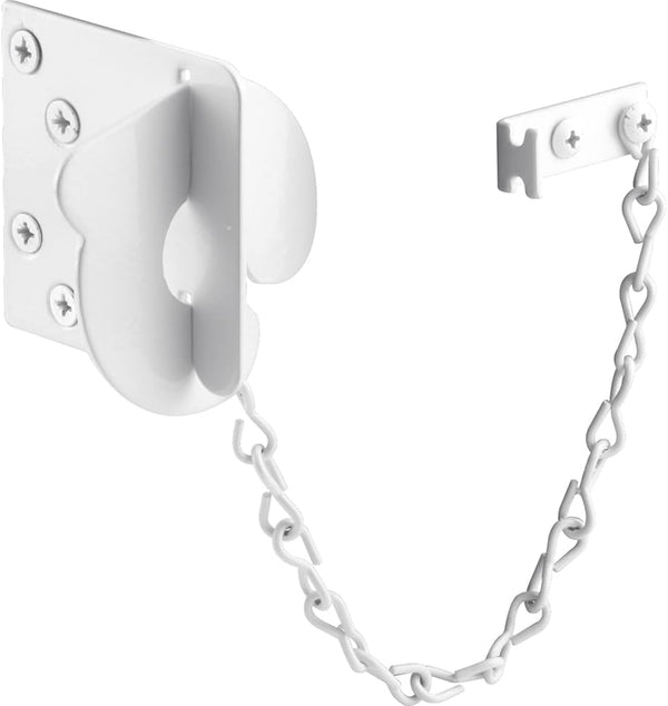 PRIME-LINE MP9493 Texas Security Bolt, 3 In., Stamped Steel, Painted White, Fits Swing-In