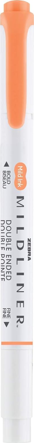 Zebra Pen Mildliner Double-Ended Highlighter Marker Set, Broad and Fine Point Tips, 12-Pack, Mild Apricot Ink