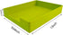 Green Letter-Size Tray, A4 Plastic Desk Drawer Organizer, Stackable Paper Holder for Office, School, Home