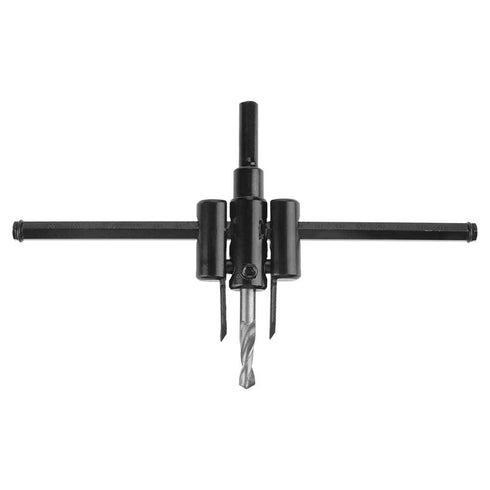 Adjustable Circle Hole Saw Drill Bit Set, Cutter 30-200mm, Heavy Duty Wood DIY Woodworking Tool, Black