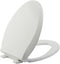 JINGZE Elongated Toilet Seat Slow Close, Quiet Toilet Seat Cover with Never Loosen
