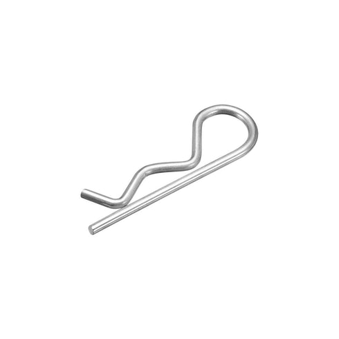 uxcell Clip Pins 2mm Wire Carbon Steel 40mm Length Silver Tone Trailer R Shaped Spring Cotter Fastener Hardware 20pcs