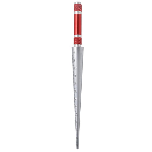 3-15mm Thread Stainless Steel Aperture Gauge, Inner Diameter Conical Ruler Measurement Tool for Plastic Pipes