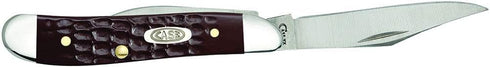 WR XX Pocket Knife Brown Synthetic Jigged Peanut Case Item #046 - (6220 SS) - Length Closed: 2 7/8 Inches