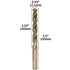 M35 Cobalt Drill Bit Set, 12.5mm, 5 Pieces for Hard Metals, Exceptional Heat Resistance, Industrial-Grade HSS-CO