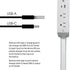 Generic 2 22"-27",Rotates 180.Use Electrical Outlet Extender Features USB-C,USB-A,and AC Electrical Outlet Extender