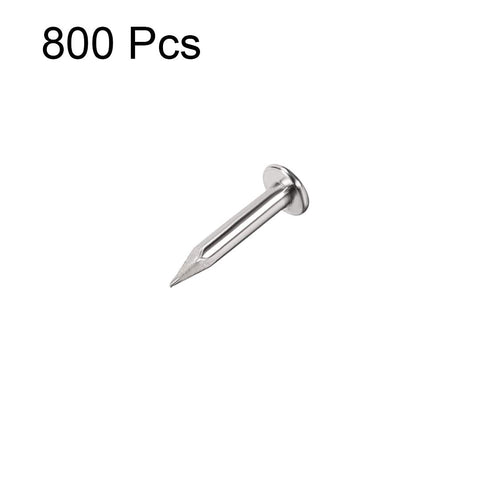 uxcell Small Tiny Hardware Nails Carbon Steel 1.2X6mm(DxL) for DIY Decorative Wooden Boxes Accessories Silver Tone 800pcs