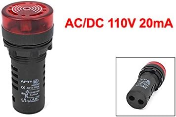 uxcell AC/DC 110V 20 mA Equipment Alarm Signal Indicator Light Flash Buzzer