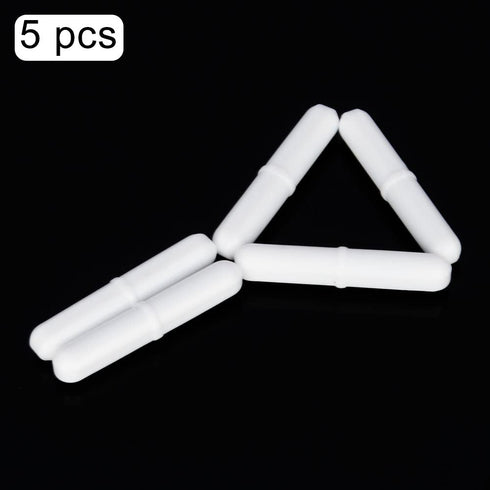 stonylab 5-Pack 60 mm Magnetic Stir Bar Set, PTFE-Coated Stir Bars for Laboratory Stir Plate, White Stir Mixer
