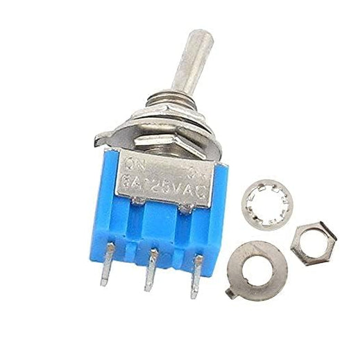 20PCS Mini Single Toggle Switch MTS-102 SPDT AC 125V 6A / 250V 3A ON-ON 3 Pins 2 Position MTS102 for Electronic Products