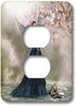 3dRose Fairy Holding a Butterfly in Her Hand on a Fantasy Landscape Light Switch Cover