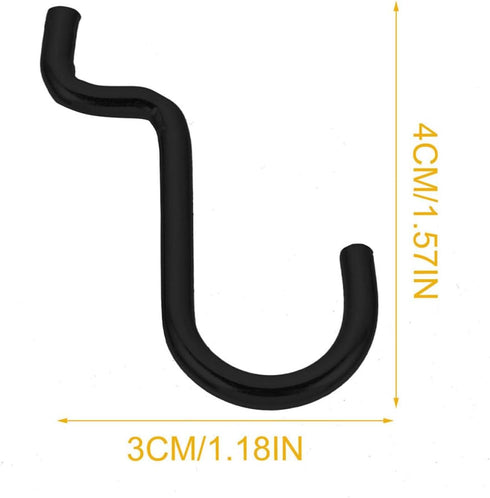 24pcs Gadpiparty Heavy Duty Iron Wire Pegboard J Hooks for Hanging Tools, Compact Dark Peg Wall Hooks for Workshop