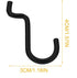 24pcs Gadpiparty Heavy Duty Iron Wire Pegboard J Hooks for Hanging Tools, Compact Dark Peg Wall Hooks for Workshop