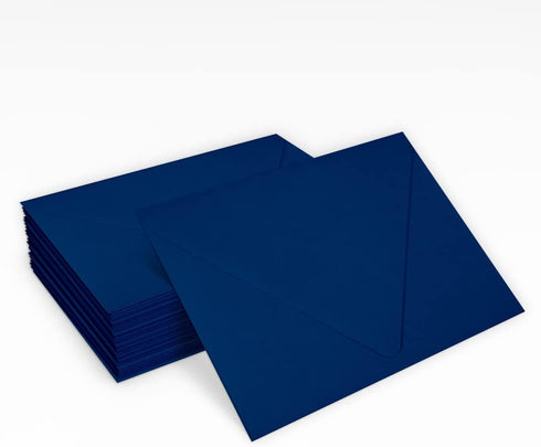 LUXPaper A2 Contour Flap Invitation Envelopes | 50 Qty | 4 3/8" x 5 3/4" | Navy Blue | 80lb. Text