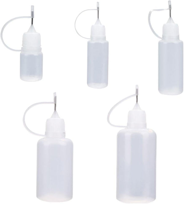 Kopida 5PCS Refillable Bottles, Needle Tip Squeezable Liquid Bottle, 5/10/20/30/50ml Empty Dropper Bottles