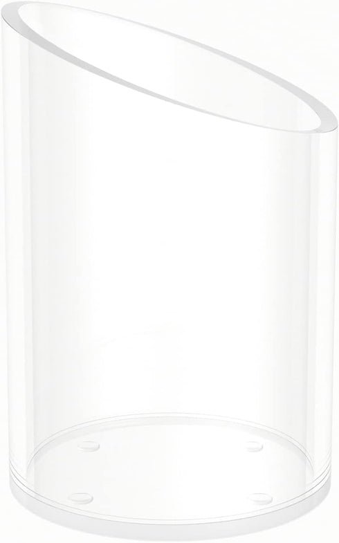 Pen Holder for Desk Organizer, Acrylic Makeup Brush Organizer and Sanitizer Holder for Office and Home (Clear)
