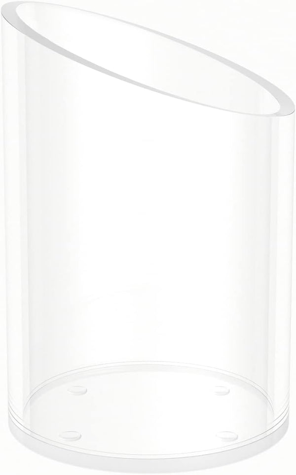 Pen Holder for Desk Organizer, Acrylic Makeup Brush Organizer and Sanitizer Holder for Office and Home (Clear)