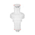 Quickun 1/2" Plastic Hex Straight Union Adapter Fitting, Hose Barb Thru-Bulkhead for Water/Fuel/Air (Pack of 2)