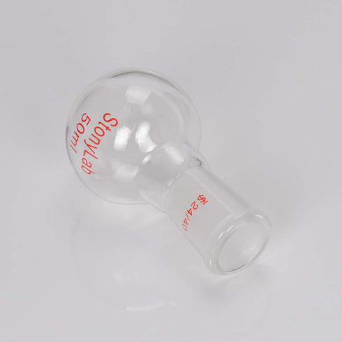 StonyLab 50ml Short Neck Round Bottom Flask, Borosilicate Glass Heavy Wall RBF with 24/40 Taper Outer Joint