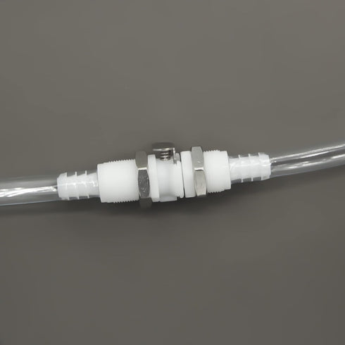 2PCS 1/4" 3/8" 5/16" Plastic Tube In-Line Hose Quick Connector with Shut-Off Valve, Female Quick Connect
