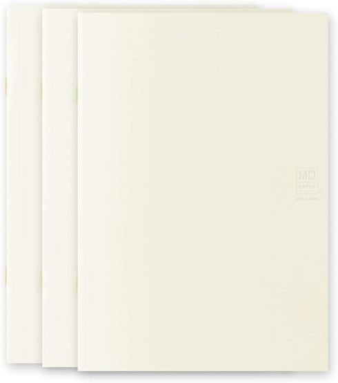 Midori 15305006 Notebook, MD Notebook, Light, A5, Square Ruled, Set of 3, A by Designphil