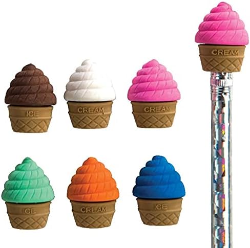 Ice Cream Shoppe Eraser Toppers, 30 Pcs