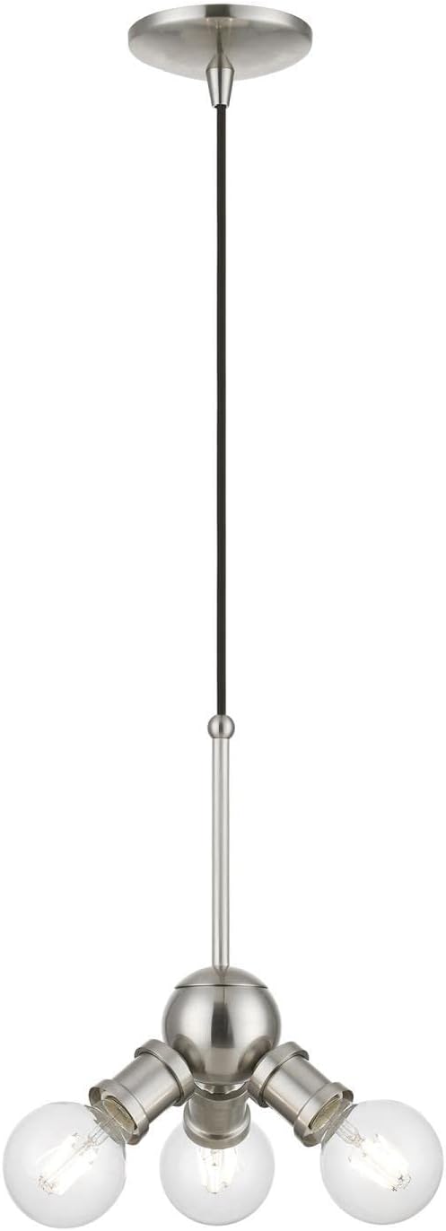 Livex Lighting Lansdale 3 Light Pendant in Brushed Nickel (47164-91)