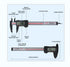 Electronic Digital Caliper and Measuring Tape, 6 Inch/150mm Micrometer with Large LCD Screen, 60 Inch/150cm Measuring