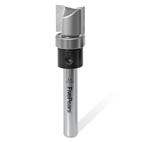 FivePears Pattern Flush Trim Router Bit 1/2 Inch Cutting Diameter, 1/2 Inch