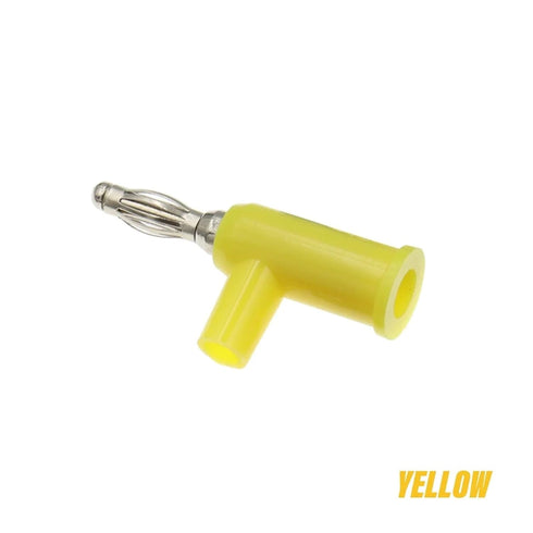 Qingdinu 40 4MM PCS Banana Plug Stackable Pure Copper Screw Type Without Welding Audio Multimeter Pen Connector(Yellow)