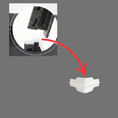 EMALPE (4 Whalen Post Insert Corner Connector for Shelving Costco PCS) (White)