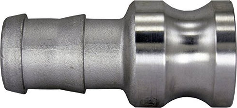Duda Energy CamPlug-HB075 304 Stainless Steel Cam-and-Groove Pipe Fitting Adapter, 3/4" Cam Lock Plug x 3/4" Hose Barb