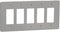 Telemecanique Sensors X Series Wall Plate for Outlet and Light Switch, Mid Size Plus 5 Gang, Matte Gray by Schneider Electric
