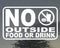 NO Outside Food OR Drink Business Office Restaurant Bar Door Vinyl Sign | 4” X 6”